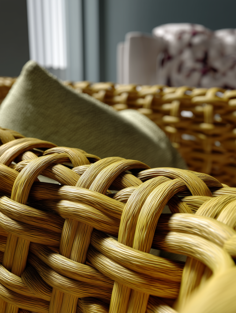 Gevlochten natuurlijk materiaal als voorbeeld van biobased bouwen en Jip-en-janneketaal in de bouw voor begrijpelijke communicatie over duurzame materialen